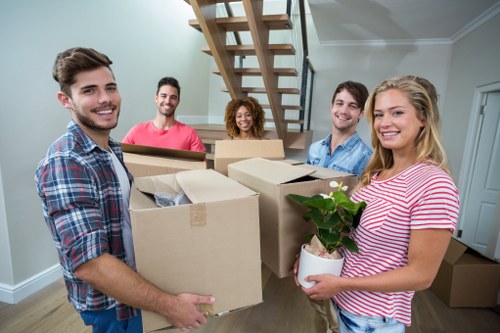 Professional house removals in Brent with moving van and packed boxes