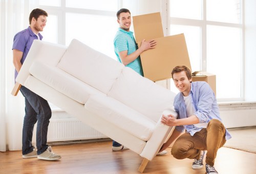 Recycling sorted items during a Brent removals service