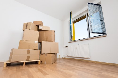 Packed moving van ready for removals in Brent