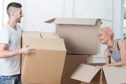 Local removal team handling furniture during a Brent relocation