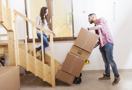 Secure storage and packing materials used by removal companies