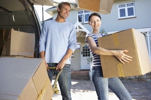 Reusable furniture and household items prepared for charity donation