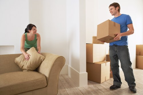 Furniture being loaded carefully for a Brent removals service