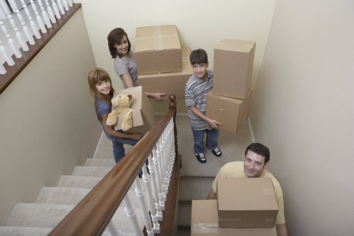 Careful loading of furniture and boxes by Brent Removals